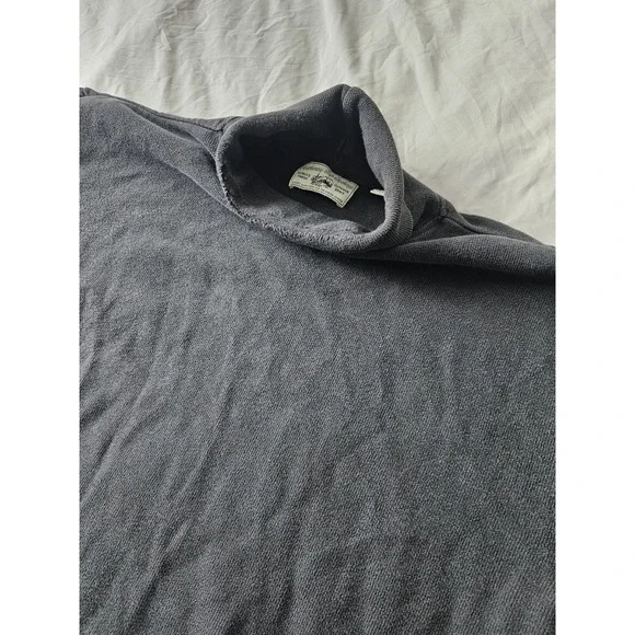 Vintage 90s GAP Faded Blank Ribbed Knit Turtleneck Sweater Gray Mens Xl - Picture 4 of 8